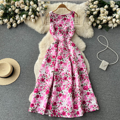 Sexy Scoop Blumenkleid Damen Urlaubskleid P196
