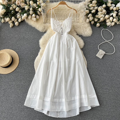 Robe d'été sexy à fines bretelles pour femme - Robe de vacances P159