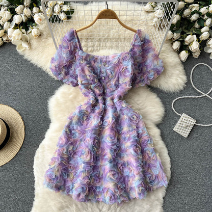 Süßes geblümtes Sommerkleid für Damen P089