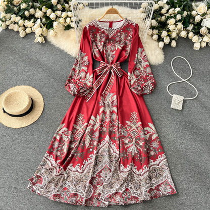 schlichtes langärmeliges Sommerkleid für Damen P119