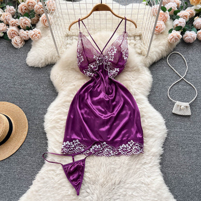 Sexy rückenfreies Spitzenkleid Sommer Frauen Urlaubskleid P225