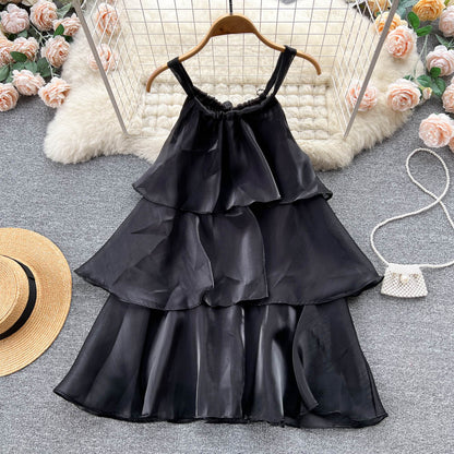 Süßes Neckholder-Sommerkleid Damen-Urlaubskleid P179