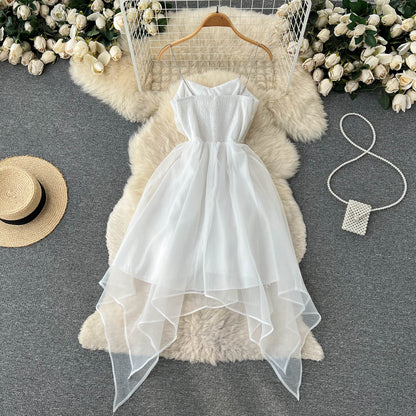 Robe courte sexy à fines bretelles pour femme P204