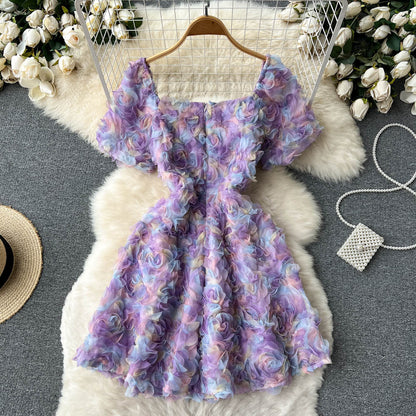 Süßes geblümtes Sommerkleid für Damen P089