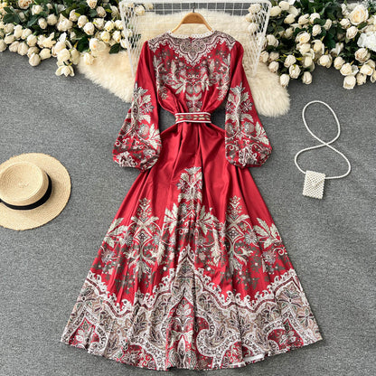 schlichtes langärmeliges Sommerkleid für Damen P119