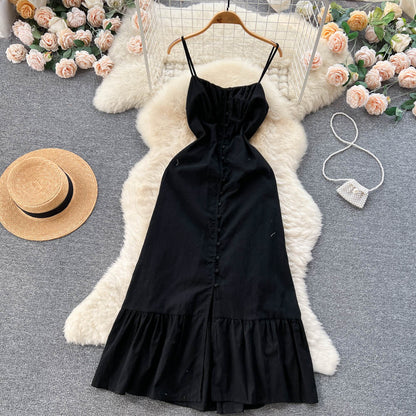 Vintage Spaghettiträger ärmelloses mintgrünes Sommerkleid P245