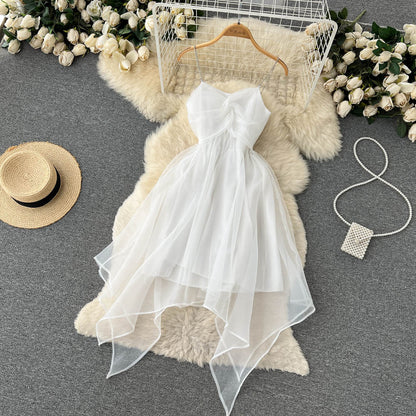 Robe courte sexy à fines bretelles pour femme P204