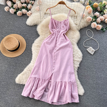 Vintage Spaghettiträger ärmelloses mintgrünes Sommerkleid P245