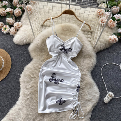 Sexy Spaghettiträger Heißes kurzes Kleid Damen Sommerkleid P201