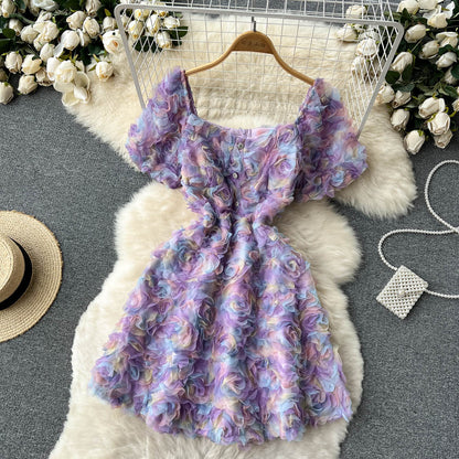 Süßes geblümtes Sommerkleid für Damen P089