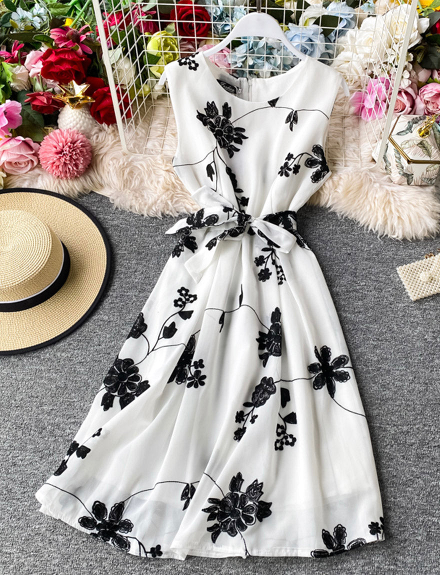 A line flowers short dress summer dress 037 – PreppyDress