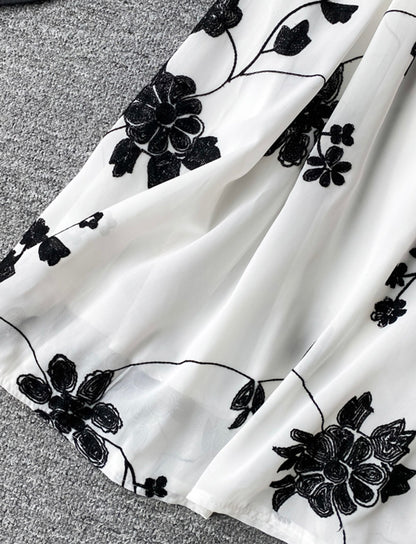 Robe courte d'été évasée A Line 037