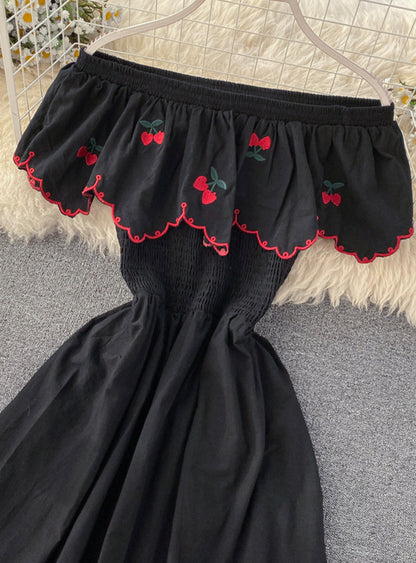 Jolie robe trapèze cerise robe mode fille 031