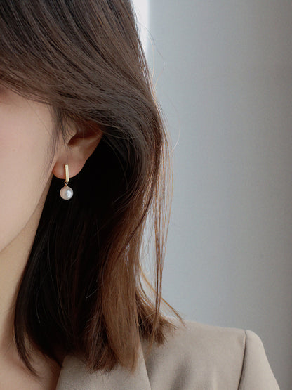 Tägliche vielseitige Perlenohrringe Damenohrringe Kleine und zarte Damenohrringe Silberstifte e016