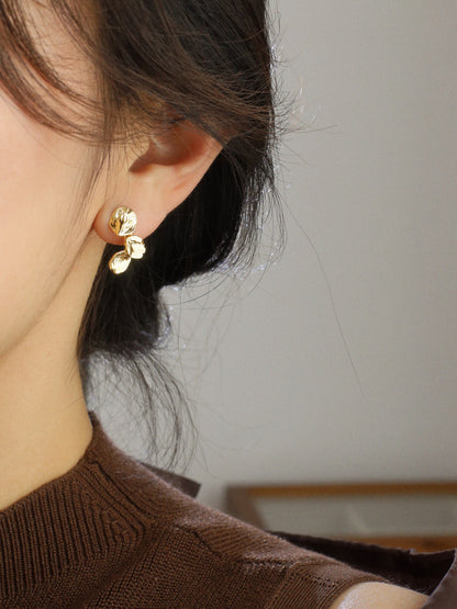Boucles d'oreilles au design unique, petites et exquises, style ins, luxueuses et haut de gamme, françaises e008