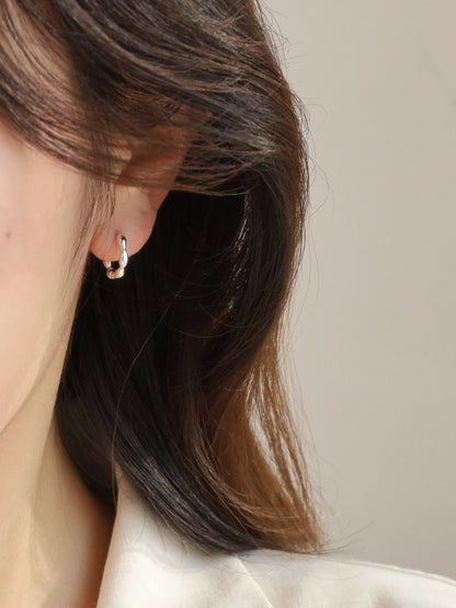Nouvelles boucles d'oreilles en argent sterling avec pois, fermoir d'oreille, boucles d'oreilles hypoallergéniques simples et petites e005