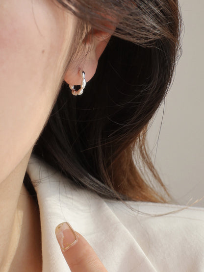Nouvelles boucles d'oreilles en argent sterling avec pois, fermoir d'oreille, boucles d'oreilles hypoallergéniques simples et petites e005