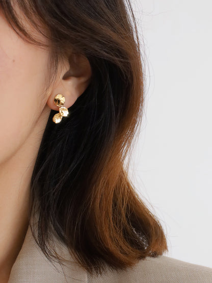 Boucles d'oreilles au design unique, petites et exquises, style ins, luxueuses et haut de gamme, françaises e008