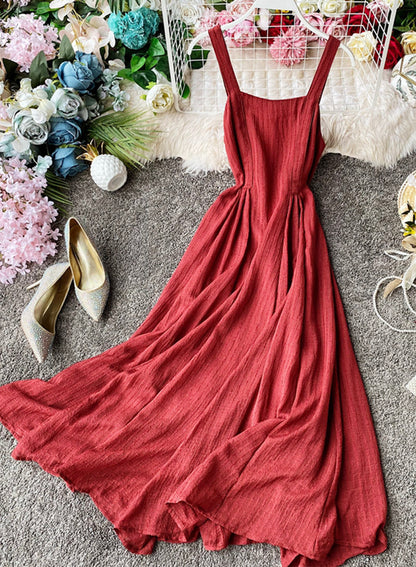 Einfaches A-Linien-Rückenfreies Kleid für Mädchen, Modell 041