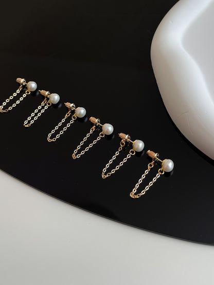 Boucles d'oreilles clou classiques en perles pendantes pour femme, style simple et élégant, boucles d'oreilles de créateur haut de gamme pour femme e003