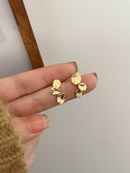 Boucles d'oreilles au design unique, petites et exquises, style ins, luxueuses et haut de gamme, françaises e008