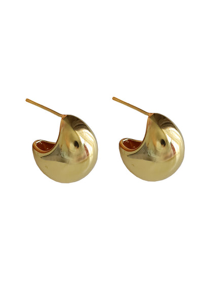 Boucles d'oreilles pois or et argent, boucles d'oreilles de bureau en argent, boucles d'oreilles femme, atmosphère simple, polyvalentes au quotidien, petites e004