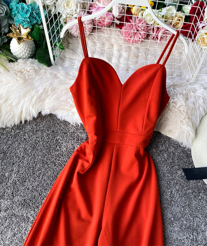 Combinaison simple sans manches, coupe large 073