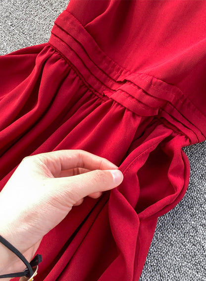 Einfaches ärmelloses A-Linien-Sommerkleid, Modekleid 052