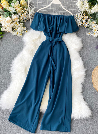 off shoulder dress jumpsuit Stylish off shoulder jumpsuit women's jumpsuit 072