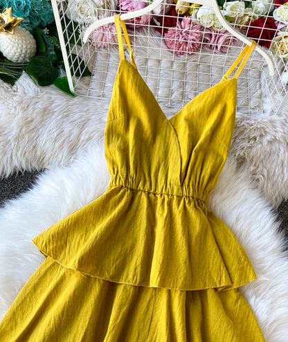 Damenkleid A-Linie V-Ausschnitt rückenfrei 054