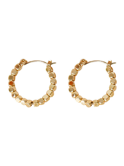 Goldene Kreisohrringe Ohrringe weibliches Temperament Koreanische Ohrringe Neuer minimalistischer Stil e012