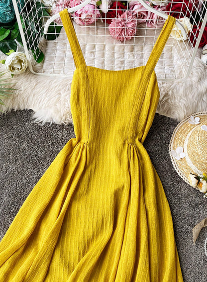 Einfaches A-Linien-Rückenfreies Kleid für Mädchen, Modell 041