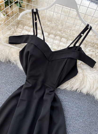 Einfaches A-Linien-Off-Shoulder-Kleid Modisches Kleid 046