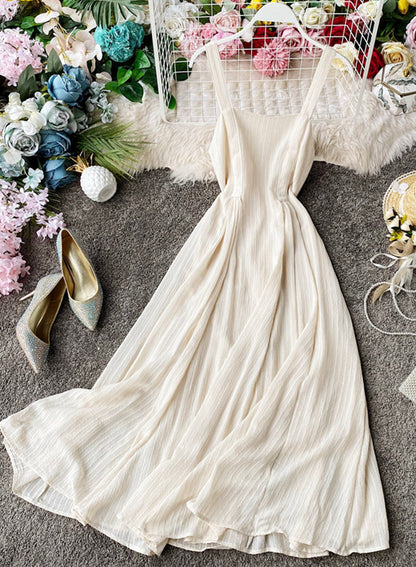 Einfaches A-Linien-Rückenfreies Kleid für Mädchen, Modell 041