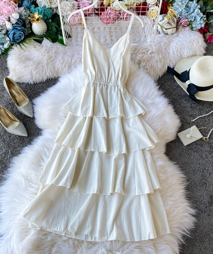 Damenkleid A-Linie V-Ausschnitt rückenfrei 054