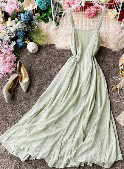 Einfaches A-Linien-Rückenfreies Kleid für Mädchen, Modell 041